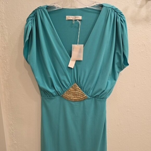 Trina Turk Teal Party Dress NWT Size 0 - Picture 1 of 5